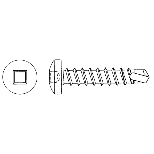 Self Drill Screw Pan, #6 x 3/8" L, Zinc Plated Infinity Industrial Services Inc.