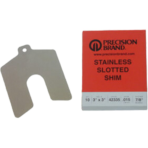 Slotted Shim Assortments, 4" L x 0.001"- 0.125" Thickness, 4" W, Stainless Steel Infinity Industrial Services Inc.