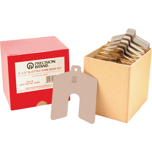 Slotted Shim Assortments, 2" L x 0.001"- 0.075" Thickness, 2" W, Stainless Steel Infinity Industrial Services Inc.