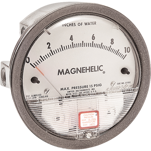 Manom&egrave;tres Magnehelic,  4", 0 - 0,50 po en c.e., Fixation arri&egrave;re, Analogique Infinity Industrial Services Inc.