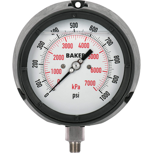 LF Series Pressure Gauge, 4-1/2" , 0-1000 psi, Bottom Mount, Analogue Infinity Industrial Services Inc.