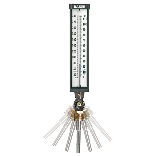 Variable Angle Industrial Thermometers, Contact, Analogue, 0-120°F (-17-49°C) Infinity Industrial Services Inc.