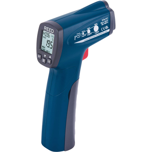 Infrared Thermometer, -25.6°- 752° F ( -32° - 400° C ), 12:1, Adjustable Emmissivity Infinity Industrial Services Inc.