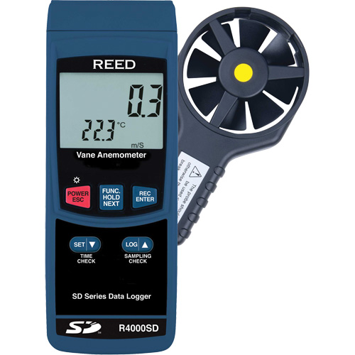 Thermo-Anemometer, Data Logging, 0.4 to 30.0 m/sec Air Velocity Range Infinity Industrial Services Inc.