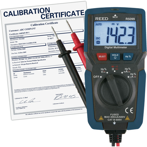 Multim&egrave;tre compact avec mesure de tension sans contact et certificat ISO, Tension c.a./c.c., Courant c.a./c.c. Infinity Industrial Services Inc.