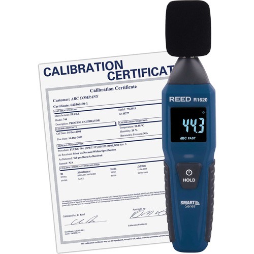 Sonom&egrave;tre Bluetooth Smart Series avec certificat de calibration, Gamme de mesure 30 - 130 dB Infinity Industrial Services Inc.