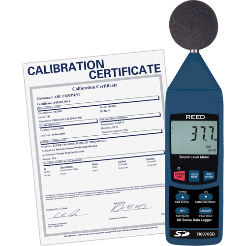 Data Logging Sound Level Meter with ISO Certificate Infinity Industrial Services Inc.