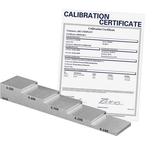 5-Step Calibration Block with ISO Certificate Infinity Industrial Services Inc.