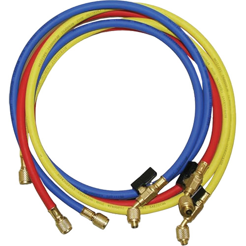 Tuyaux de charge de r&eacute;frig&eacute;rant avec robinet &agrave; boisseau et raccords SAE 1/4" Infinity Industrial Services Inc.