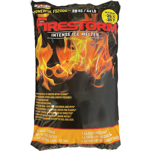 Firestorm Intense Ice Melters, Bag, 44 lbs. (20 kg), -35°C (-31°F) Melting Point Infinity Industrial Services Inc.