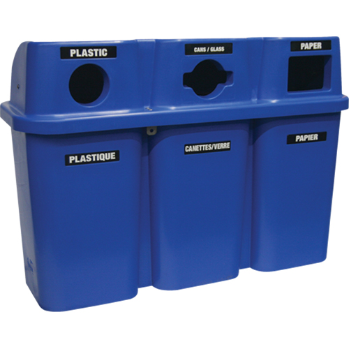 Recycling Containers Bullseye, Curbside, Plastic, 3 x 22 US Gal. Infinity Industrial Services Inc.