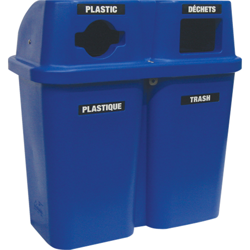 Contenants de recyclage Bullseye, Bord de rue, Plastique, 2 x 22 gal. US Infinity Industrial Services Inc.