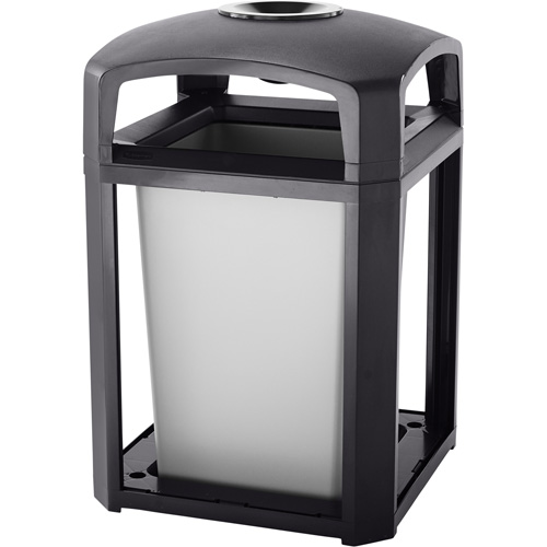 Landmark Series Waste Receptacle & Ash Tray, Plastic, 35 US gal. Capacity, 40" Height Infinity Industrial Services Inc.
