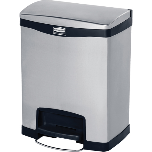 Slim Jim&reg; Waste Container, Stainless Steel, 8 US gal. Capacity Infinity Industrial Services Inc.