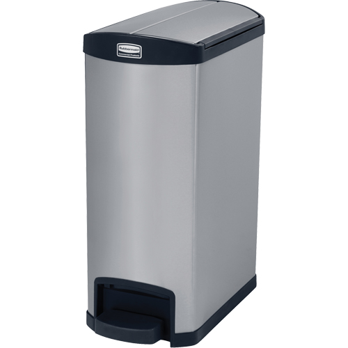 Contenant &agrave; d&eacute;chets Slim Jim , Acier inoxydable, Capacit&eacute; 13 gal. US Infinity Industrial Services Inc.