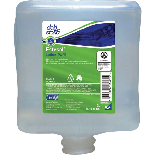 Estesol&reg; Pure Light-Duty Hand Cleaner, Cream, 2 L, Refill, Fresh Scent Infinity Industrial Services Inc.