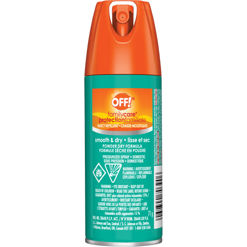 OFF! Family Care&reg; Insect Repellent, 15% DEET, Aerosol, 2.5 oz. Infinity Industrial Services Inc.
