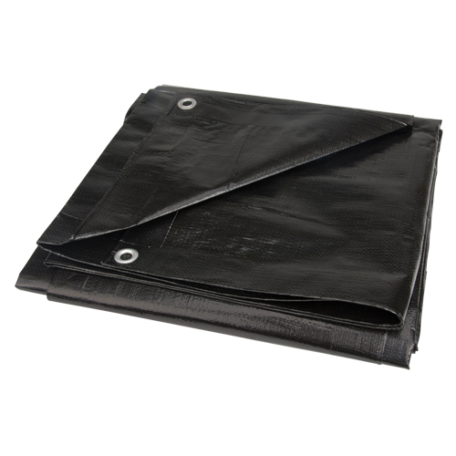 Tarp, Light Industrial Duty, Black, 6' x 8' x 8 mils Infinity Industrial Services Inc.