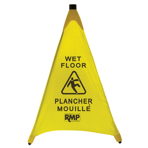 "Wet Floor" Pop-Up Safety Cone, Bilingual with Pictogram Infinity Industrial Services Inc.
