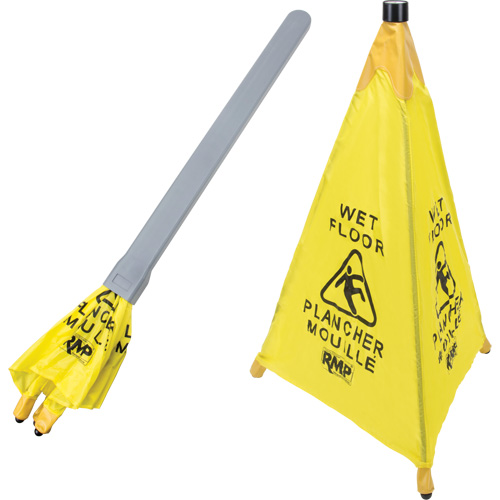 "Wet Floor" Pop-Up Safety Cone, Bilingual with Pictogram Infinity Industrial Services Inc.