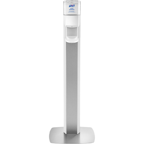 Messenger ES6 Silver Panel Floor Stand with Dispenser Infinity Industrial Services Inc.