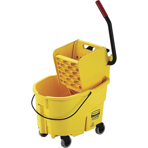 Seau pour vadrouille et essoreuse WaveBrake, Pression lat&eacute;rale, 6,5 gal. US (26 pintes), Jaune Infinity Industrial Services Inc.