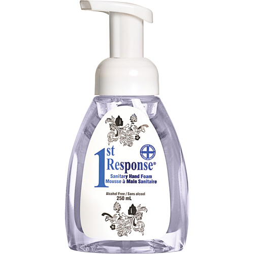 1st Response&reg; Sanitary Hand Foam, Liquid, 250 ml, Pump Bottle, Unscented Infinity Industrial Services Inc.