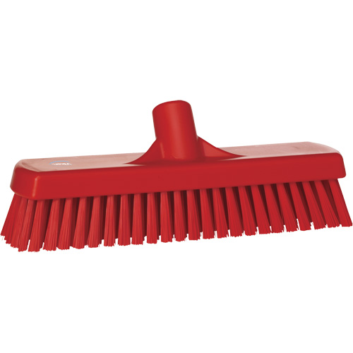 Deck & Wall Scrub Brush, Stiff Bristles, 12", Polyester, Red Infinity Industrial Services Inc.