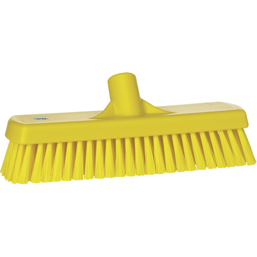 Brosse &agrave; r&eacute;curer pour planchers et murs, Crins Ferme, 12", Polyester, Jaune Infinity Industrial Services Inc.