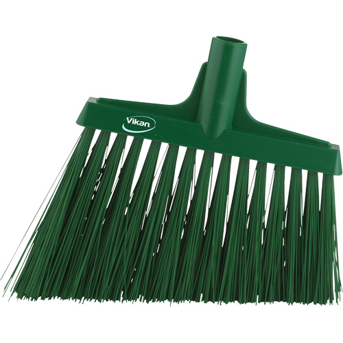 Angle Broom Head, X-Coarse Bristles, 12", Polyester, Green Infinity Industrial Services Inc.