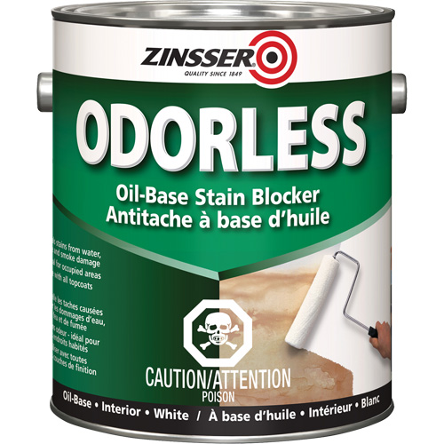 Odourless Oil-Base Stain Blocking Primer, White, Very Flat, 3.78 L, Gallon Infinity Industrial Services Inc.