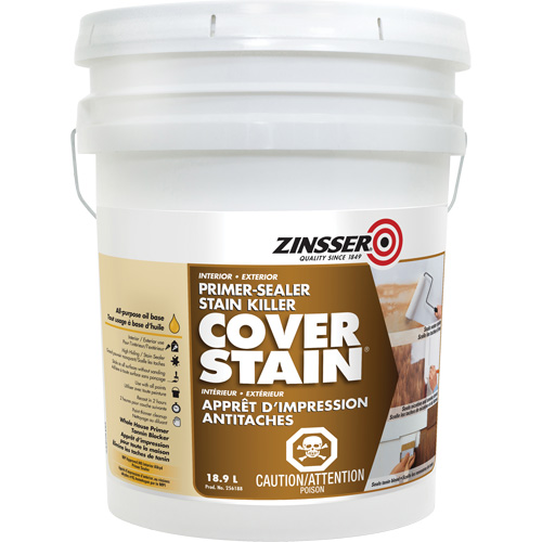 Cover Stain&reg; Oil-Base Primer Sealer, 18.9 L, Pail, White Infinity Industrial Services Inc.