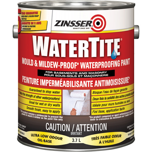 Watertite&reg; Mold & Mildew-Proof Waterproofing Paint, White, Eggshell, 3.78 L, Gallon Infinity Industrial Services Inc.