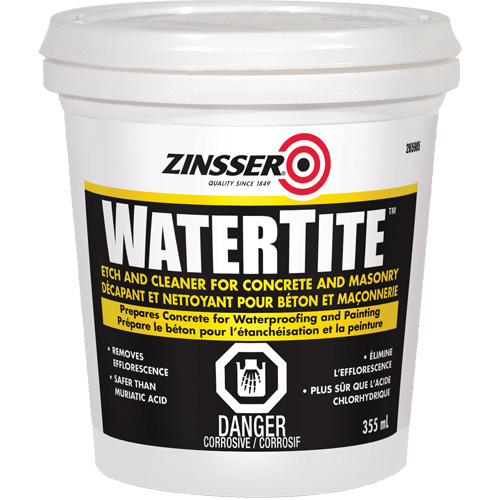 Produit nettoyant et de pr&eacute;paration du b&eacute;ton Zinsser Watertite Infinity Industrial Services Inc.