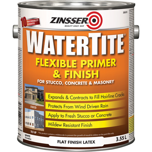 Watertite&reg; Weatherproof Flexible Primer & Finish, 3.55 L, Gallon, White Infinity Industrial Services Inc.