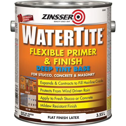 Couche primaire et de finition flexible et r&eacute;sistante aux intemp&eacute;ries Watertite, 3,55 L, Gallon, Base &agrave; ton fonc&eacute; Infinity Industrial Services Inc.