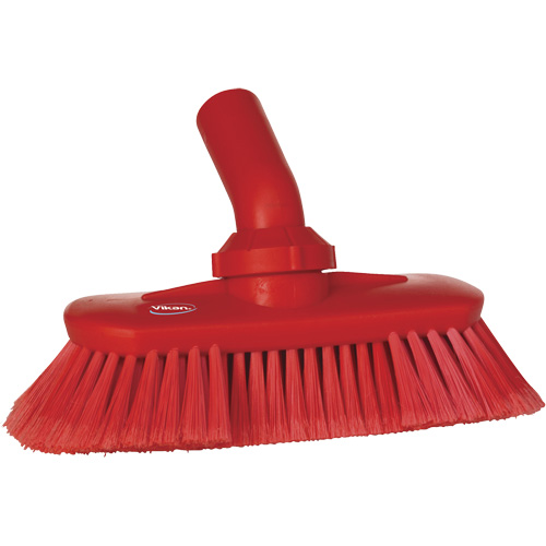 Brosse de lavage aliment&eacute;e en eau et &agrave; angle r&eacute;glable, Soies Doux, Longueur de 9-1/4", Rouge Infinity Industrial Services Inc.