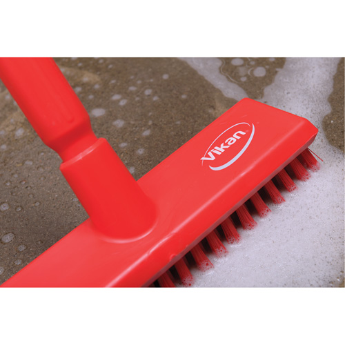 Brosse lave-pont aliment&eacute;e en eau, Crins Extra-ferme, 10-3/4", Polyester, Vert Infinity Industrial Services Inc.