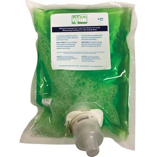 Moisturizing Hair & Body Wash, 1 L, Green Apple, Bag Cartridge Infinity Industrial Services Inc.