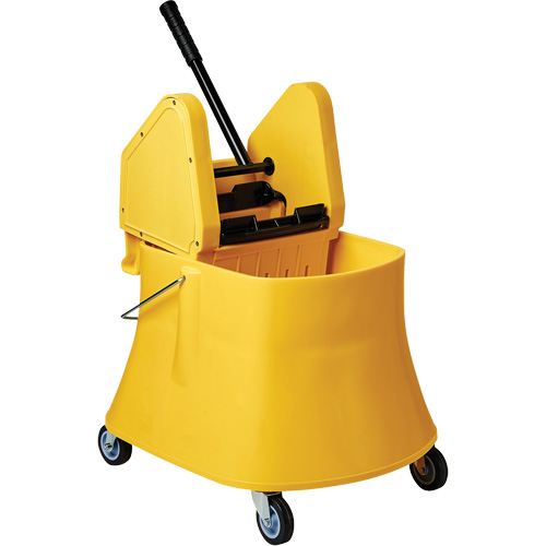 Ensemble de seau pour vadrouille et essoreuse Champ, Pression vers le bas, 7,5 gal. US (30 pintes), Jaune Infinity Industrial Services Inc.