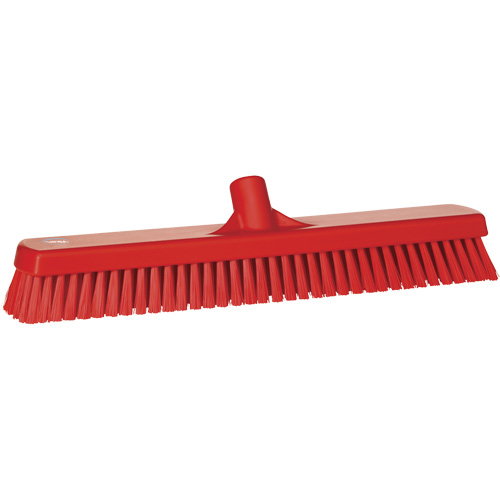 Brosse &agrave; r&eacute;curer pour planchers et murs, Crins Ferme, 19", Polyester, Rouge Infinity Industrial Services Inc.