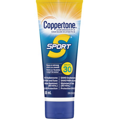 &eacute;cran solaire r&eacute;sistant &agrave; l'eau Sport, FPS 30, Lotion Infinity Industrial Services Inc.
