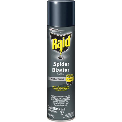 Raid&reg; Spider Blaster Bug Killer Insecticide, 350 g, Aerosol Can, Solvent Base Infinity Industrial Services Inc.