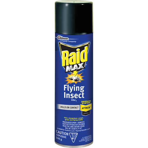 Insecticide contre les insectes volants Raid Max, 500 g, Canette a&eacute;rosol, &agrave; base de solvant Infinity Industrial Services Inc.