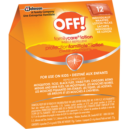 Insectifuge Off! Protection familiale, DEET &agrave; 7,5 %, Lotion, 6 g Infinity Industrial Services Inc.