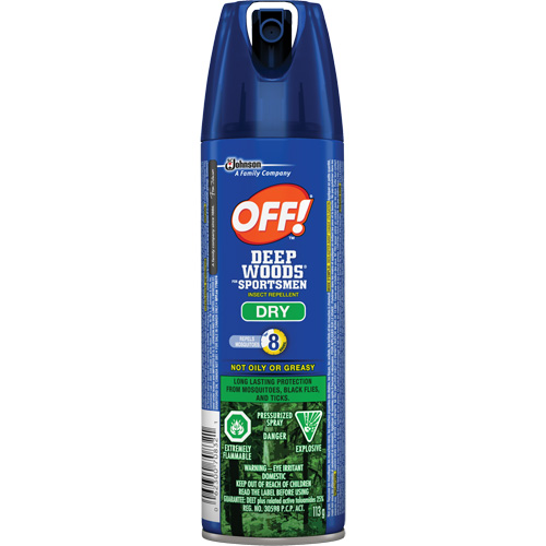 Insectifuge sec pour sportifs Off! R&eacute;gions sauvages, DEET &agrave; 30 %, A&eacute;rosol, 113 g Infinity Industrial Services Inc.