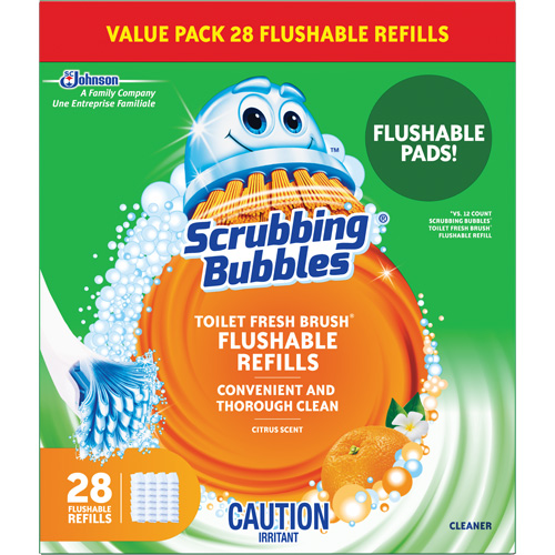 Recharge de tampons pour la brosse pour cuvettes Scrubbing Bubbles Fresh Brush, Recharge Infinity Industrial Services Inc.