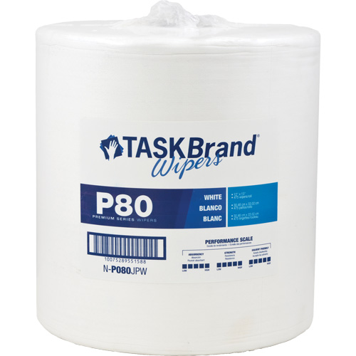 TaskBrand&reg; P80 Premium Series Wipers, Heavy-Duty, 13" L x 12" W Infinity Industrial Services Inc.