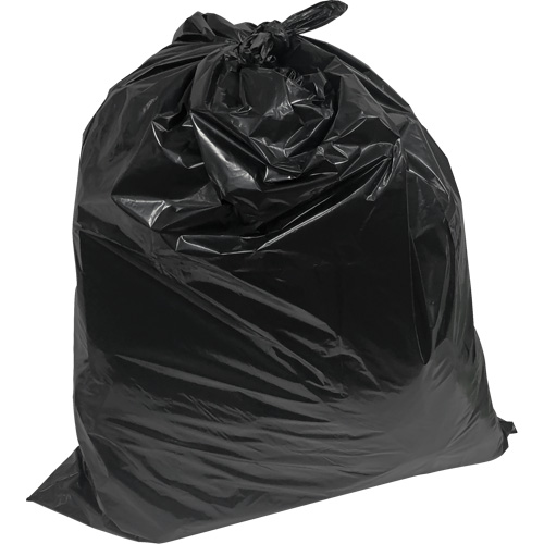 Industrial Garbage Bags, Utility, 24" W x 22" L, 0.64 mils, Black, 26 L (7 Gal.) Capacity Infinity Industrial Services Inc.