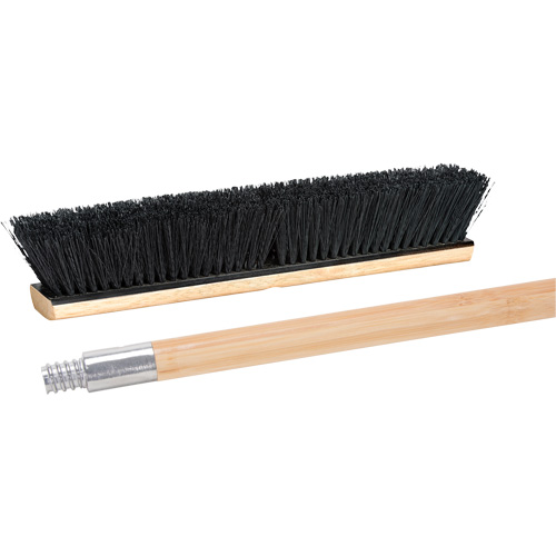Push Broom with Metal-Threaded Handle, 24", Medium, Tampico Bristles Infinity Industrial Services Inc.
